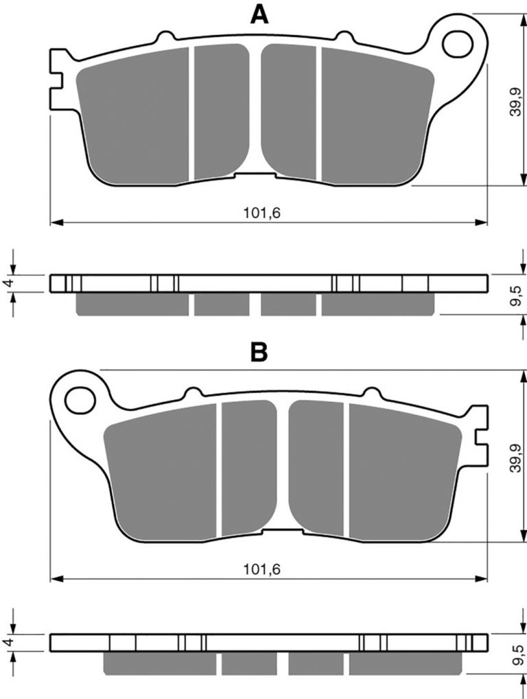 Goldfren AD323 FA636 as fitted to Honda VFR1200 (Auto) Rear for Motorbikes