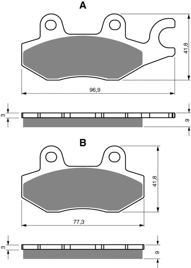 Goldfren AD332,FA197,SBS119,SBS688 for Motorbikes