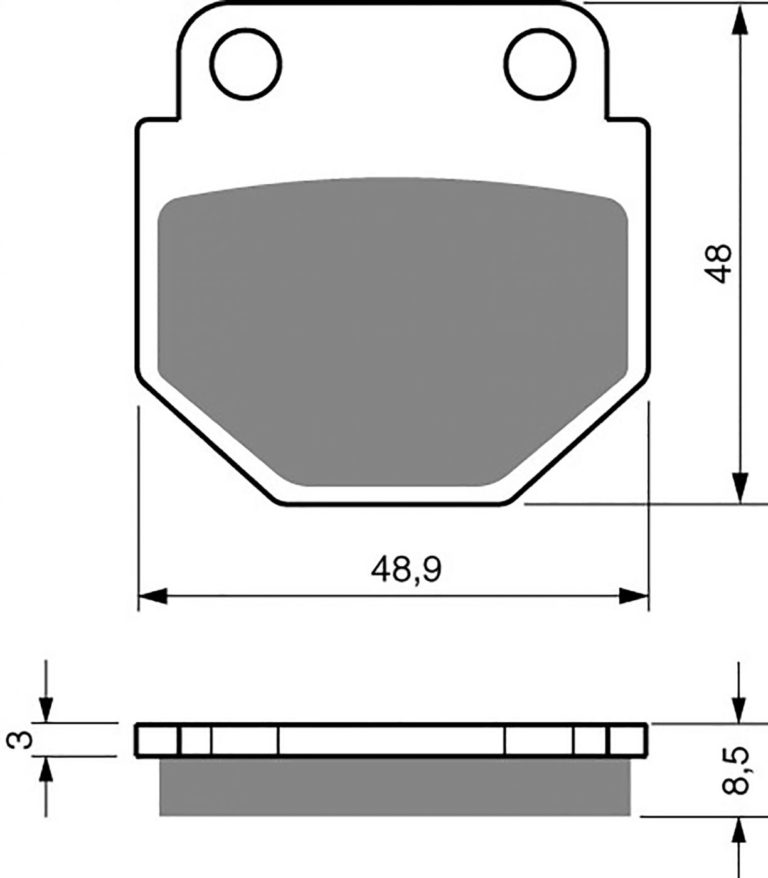 Goldfren AD344 as fitted to chinese caliper 49mm x 48mm for Motorbikes