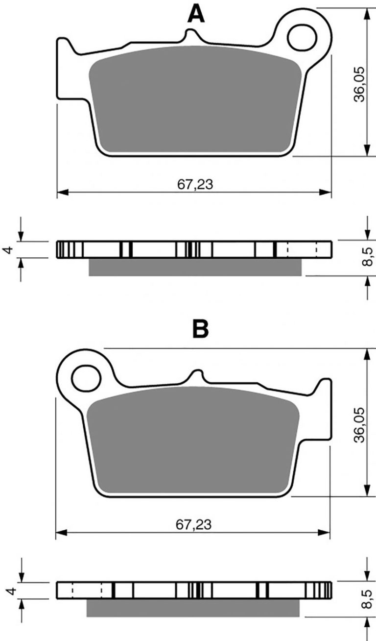 Goldfren S33-346,FA367/2 as fitted to Beta RR (8.5mm Thick) for Motorbikes