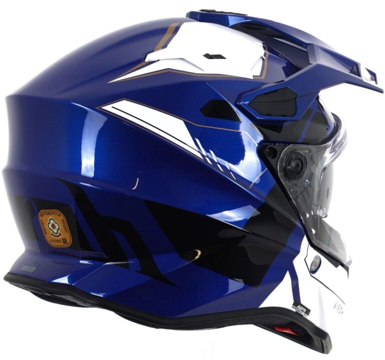 Airoh Commander 2 Adventure ECE 22.06 Carbon Motorcycle Helmet Reveal Blue Gloss